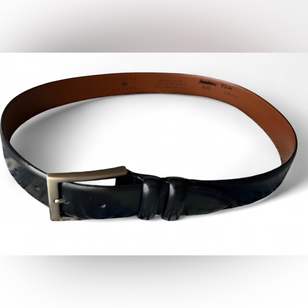 Joseph Abboud Men's Black‎ Genuine Leather Belt Size 34 Formal Business Office